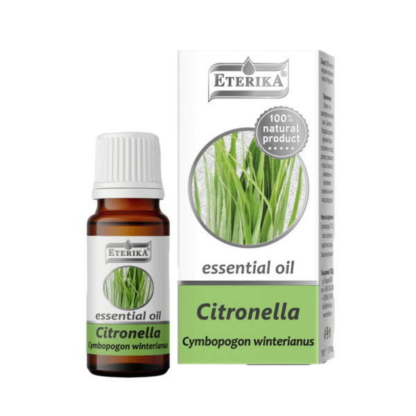 Citronellas ētriskā eļļa 100% dabīga