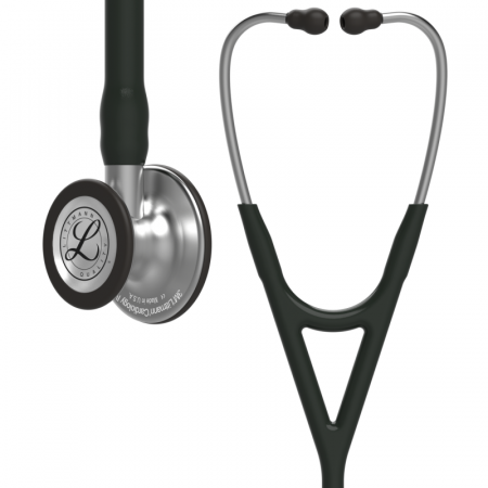 6152 3M Littmann Cardiology IV stetoskops Black krāsā ar nerūsējošā tērauda galviņu