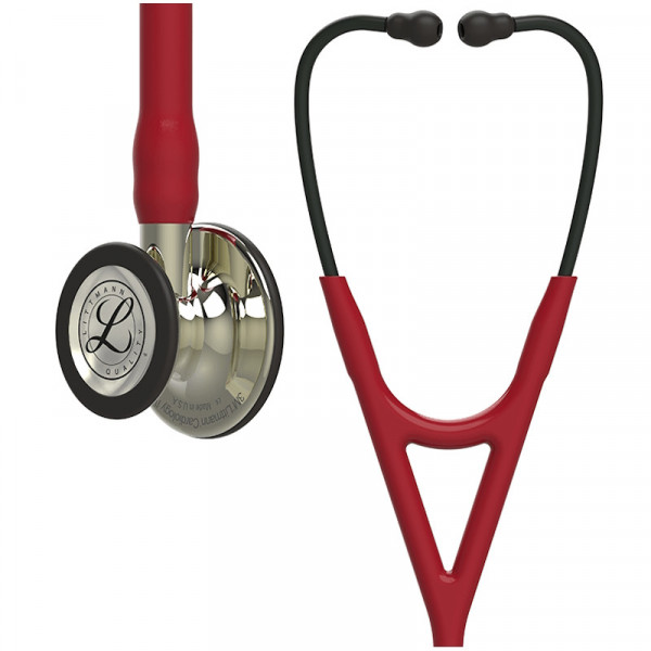 6176 Littmann Cardiology IV stetoskops (Burgundy / Champagne Finish)