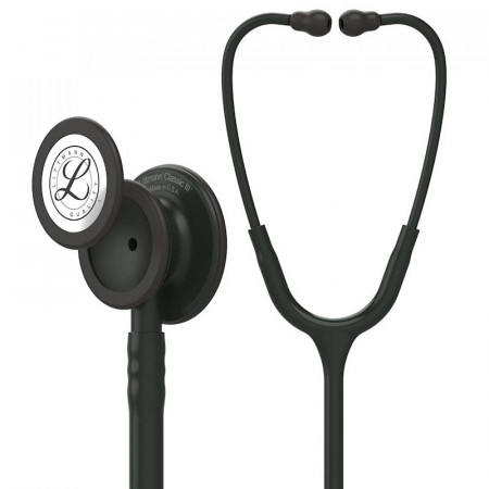 6163 3M Littmann Cardiology IV stetoskops Black krāsā ar melnu Black Finish galviņu