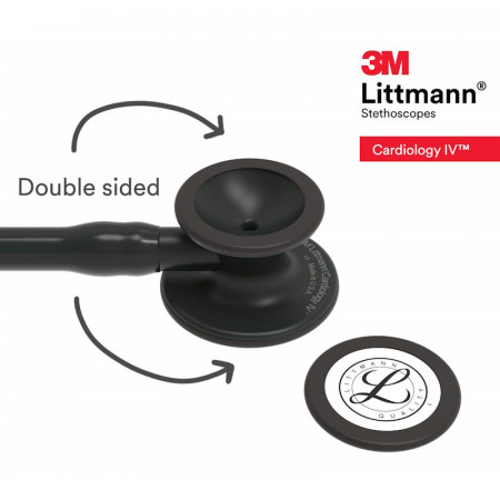 6163 Littmann Cardiology IV stetoskops (Black / Black Finish) | Axios.lv