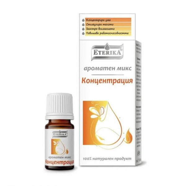 "Koncentrācija" 100% dabīgs ēterisko eļļu maisījums (Aroma Blend), 5 ml