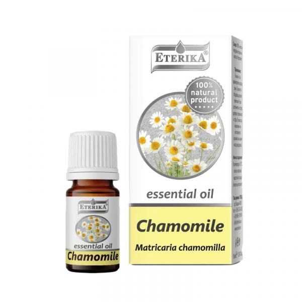 Kumelītes 100% dabīga ēteriskā eļļa (Matricaria Chamomilla), 0.6 ml