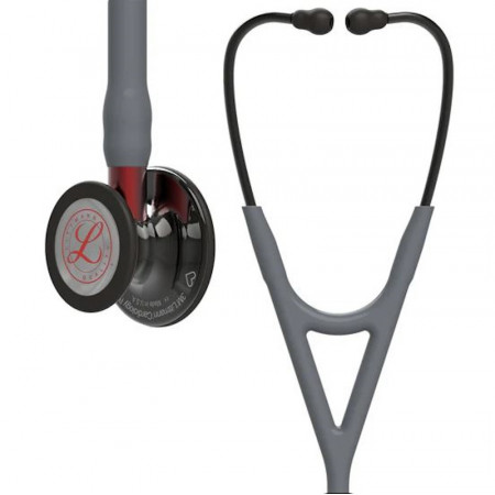 6183 3M Littmann Cardiology IV stethoscope in gray with stainless steel chestpiece