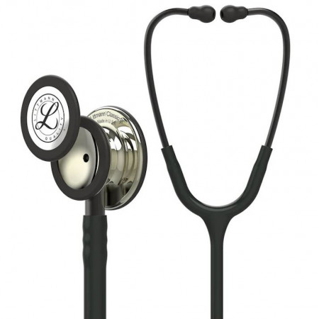 5861 3M Littmann Classic III stetoskops Black krāsā ar Champagne Finish galviņu