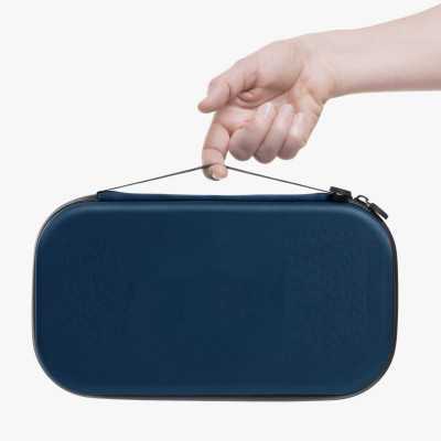 Hard protective stethoscope case in dark blue, ideal for Littmann, Riester, and GIMA stethoscopes