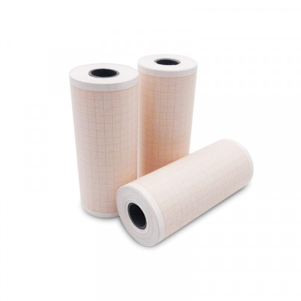 EKG termopapīrs 100 mm x 20 m ruļļi - oranža režģis