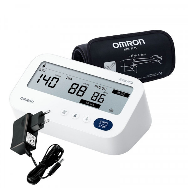 OMRON M3 Comfort AFib Blood Pressure Monitor (HEM-7196-FLE) plus AC Adapter