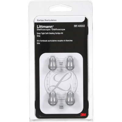 Большие и малые серые мягкие ушные наконечники для стетоскопа 3M Littmann 40002
