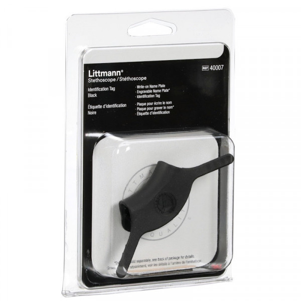 Stetoskopa identifikācijas birka (ID tag) melna 3M Littmann 40007