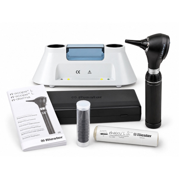 LED Diagnostic Otoscope Set, 3.5 V, with Rechargeable Battery and Charger