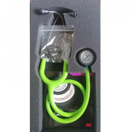 5875 Littmann Classic III Stethoscope (Lime Green / Smoke Finish) | Axios.lv