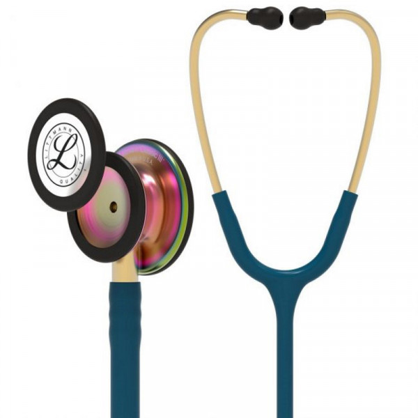 5807 Littmann Classic III stetoskops (Caribbean Blue / Rainbow Finish)