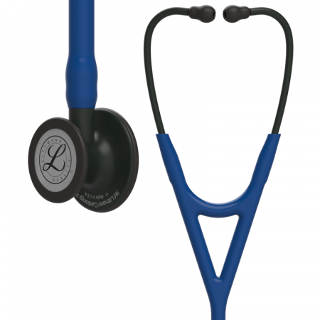 6168 3M Littmann Cardiology IV stetoskops Navy Blue krāsā ar melnu Black Finish galviņu